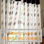 Geometric pattern on the curtains