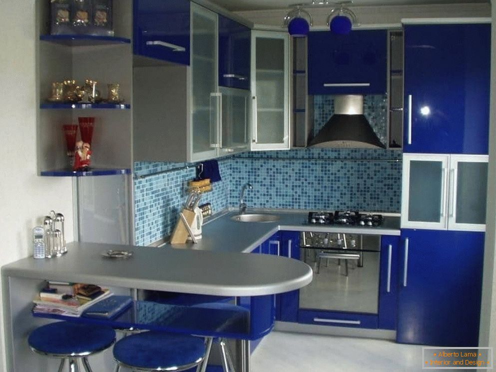 Blue-gray kitchen