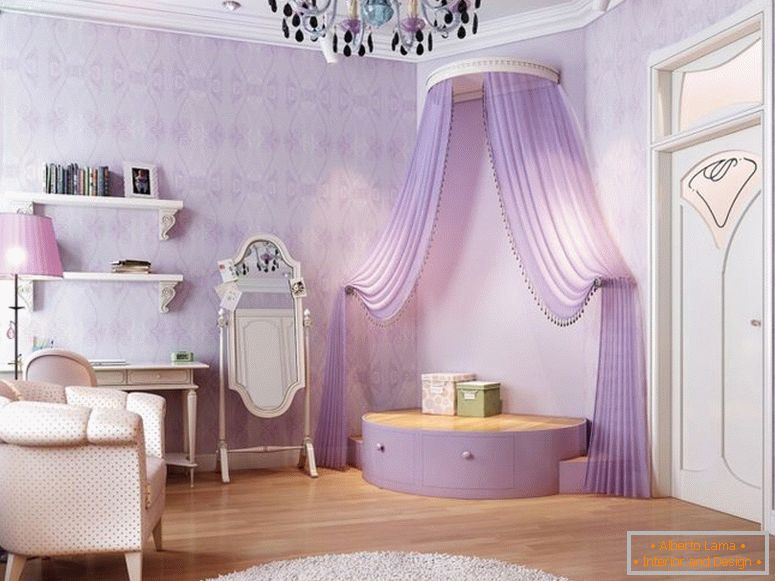 luxury-crystal-chandelier-mixed-with-white-couch-near-round-kids-room-rugs-plus-purple-to-keep-your-little-girls-happy