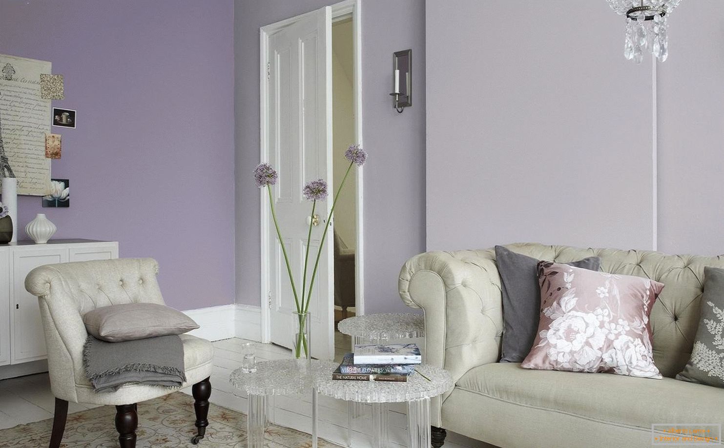 Lilac color in the interior