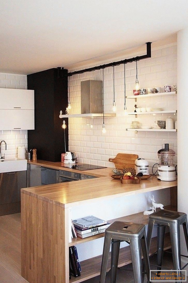 Small kitchen in Scandinavian style