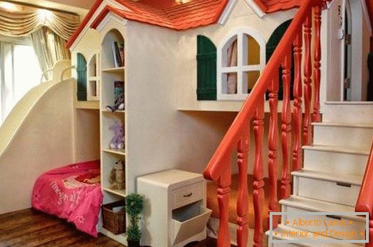 Beautiful castle for children's room girls
