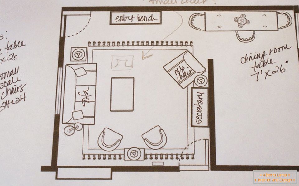 Apartment layout с расстановкой мебели