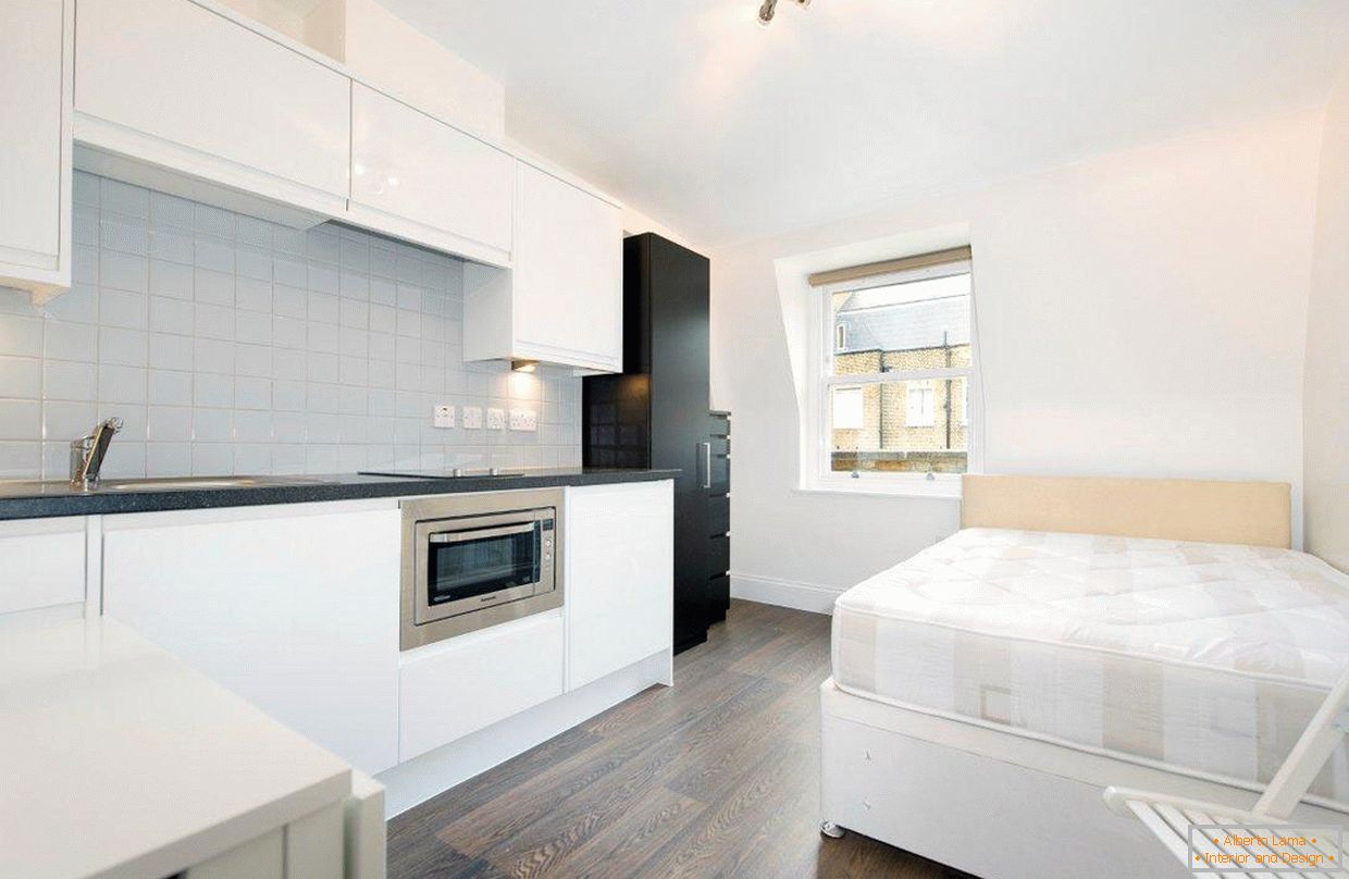 Kitchen interior in white color