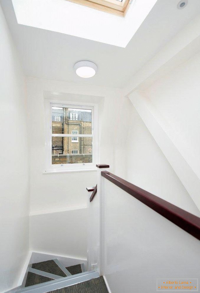 Staircase in a four-story Victorian house in Pimlico