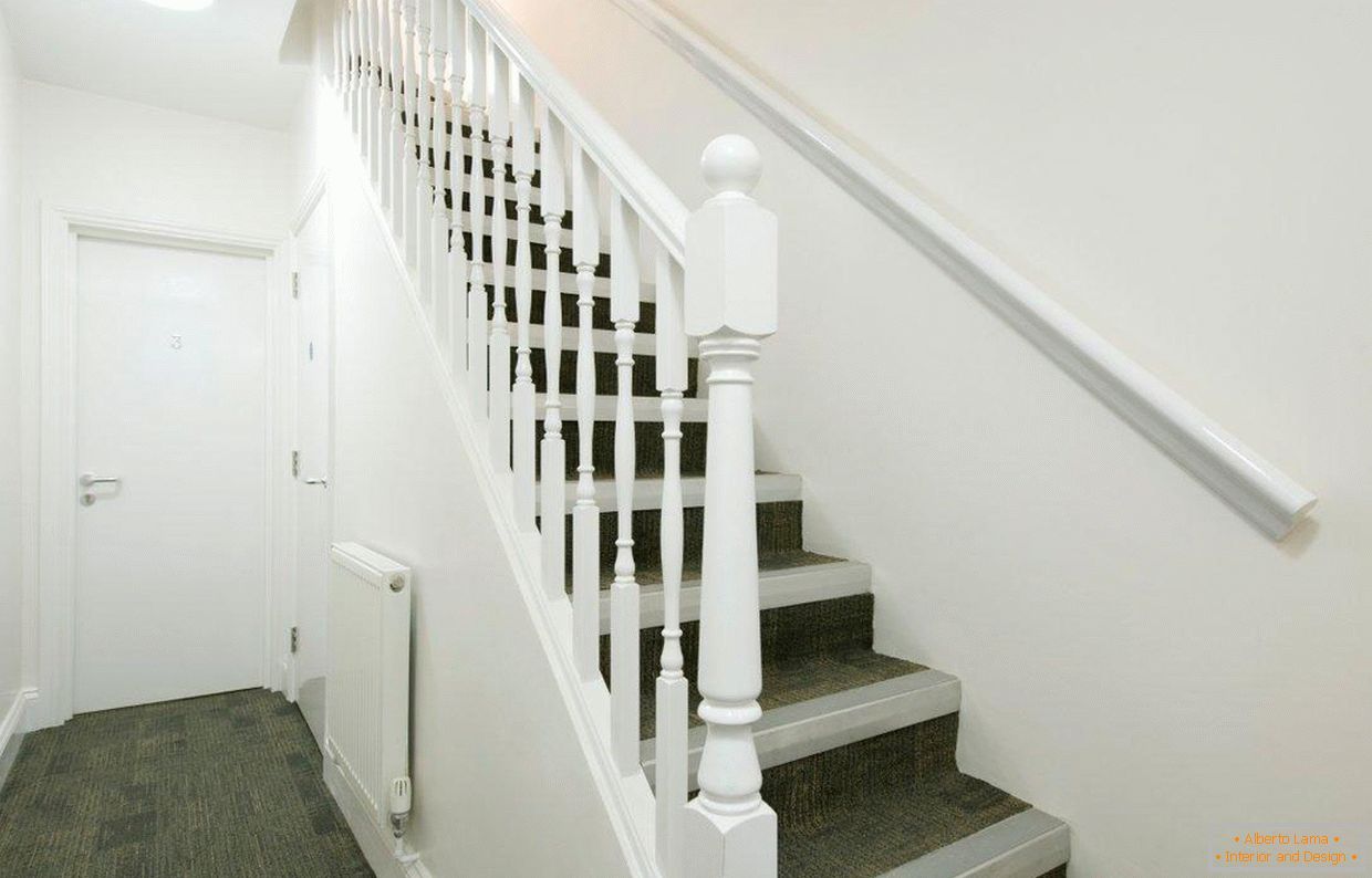 Staircase in a four-story Victorian house in Pimlico