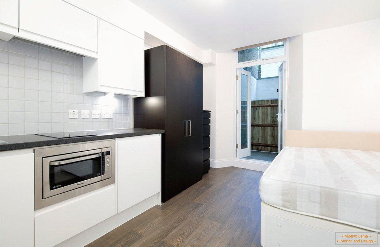 Kitchen interior in white color