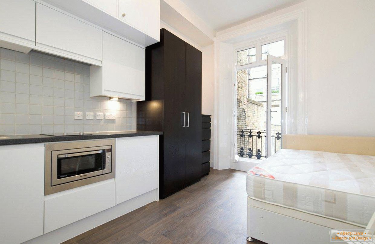 Kitchen interior in white color