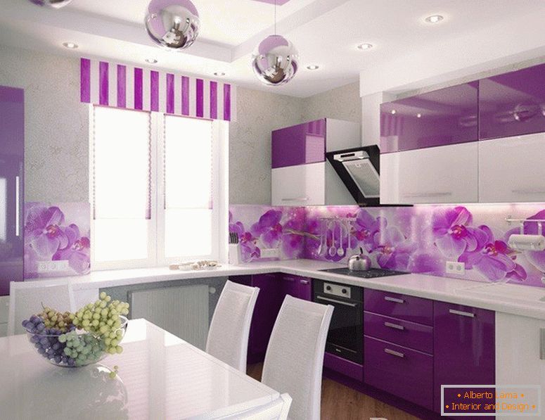 Lilac color in the kitchen