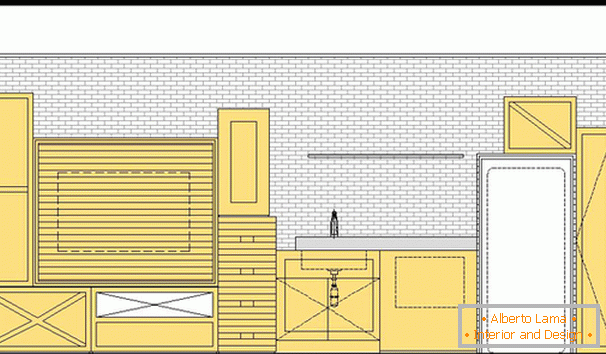 The plan for a small kitchen