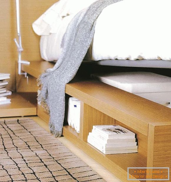 Shelves under the bed