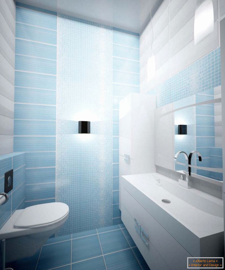 Interior of a small combined bathroom