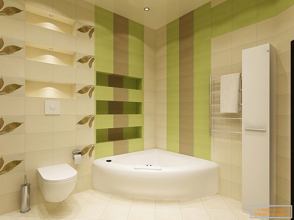 Interior of a small combined bathroom