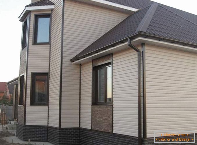 Siding panels for the facades of private houses - фото