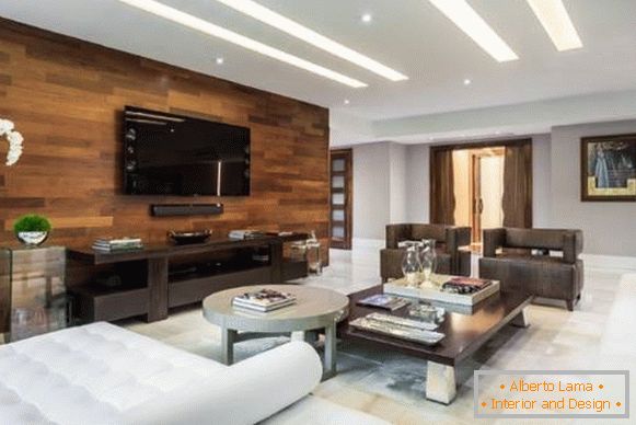 Wood wall finishing options - laminate in interior design
