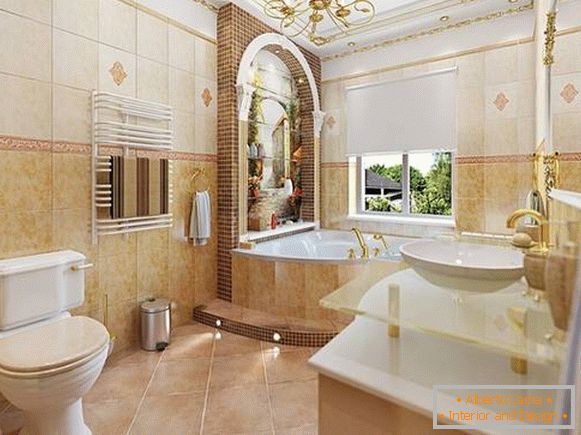 bathroom design in classic style, photo 9