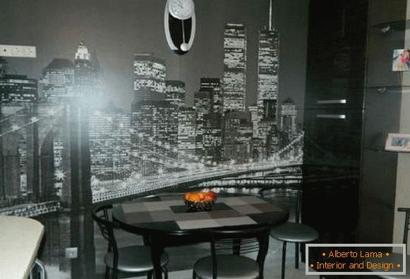 Wall Mural in the kitchen, photo 17
