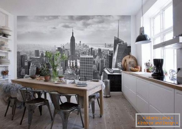 Wall Mural in the kitchen, photo 20