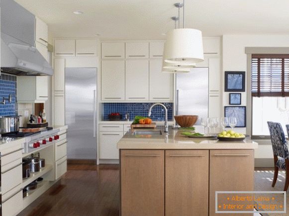 Kitchen cabinets under the ceiling