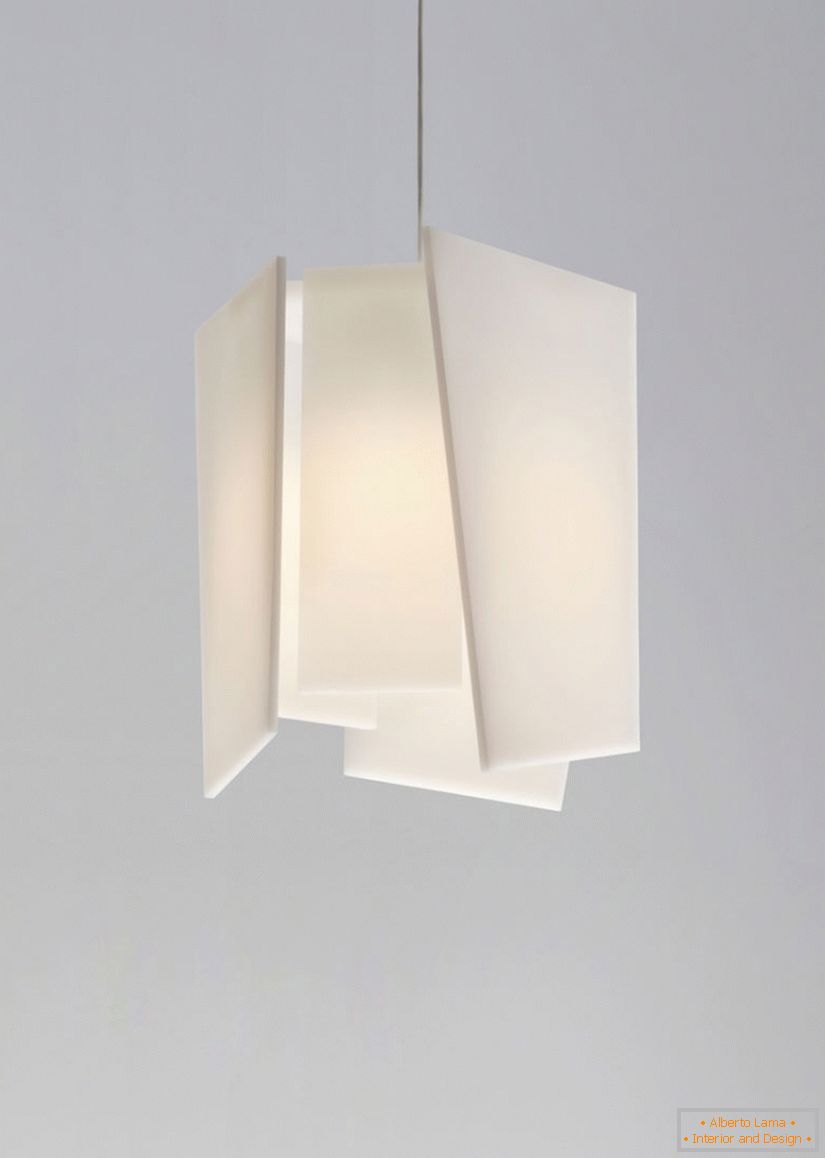Designer lamp made of wood