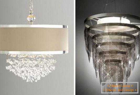 Stylish modern chandeliers on the site Pinterest