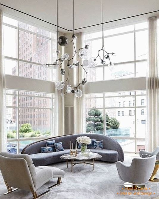 Modern chandeliers в гостиной