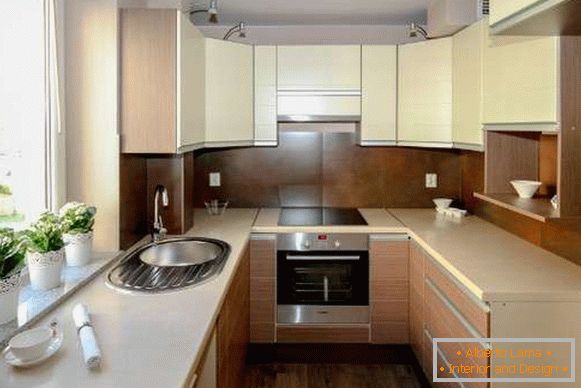 modern kitchen 8 sq m design photo, photo 60