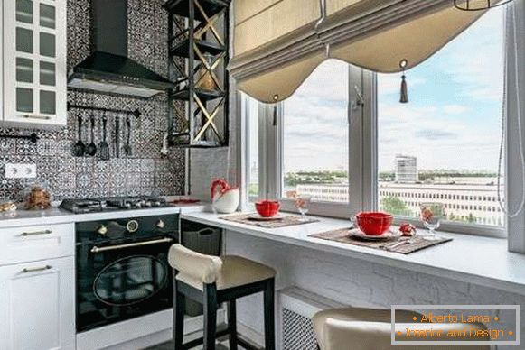 modern interior of a small kitchen, photo 68