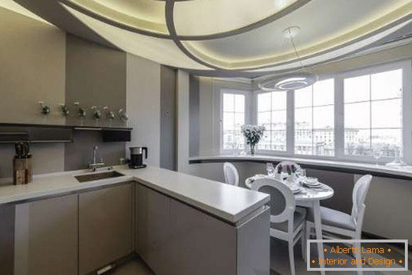 modern interior of a small kitchen, photo 8