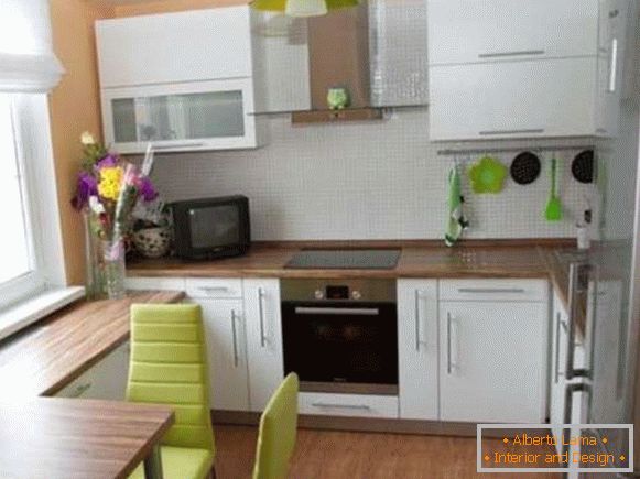 modern interior of a small kitchen, photo 9
