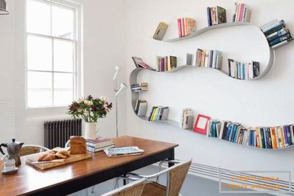 Creative shelves for the living room
