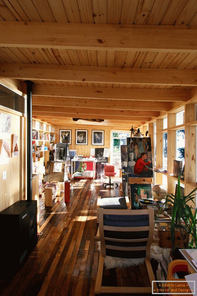 Interior of modern studio