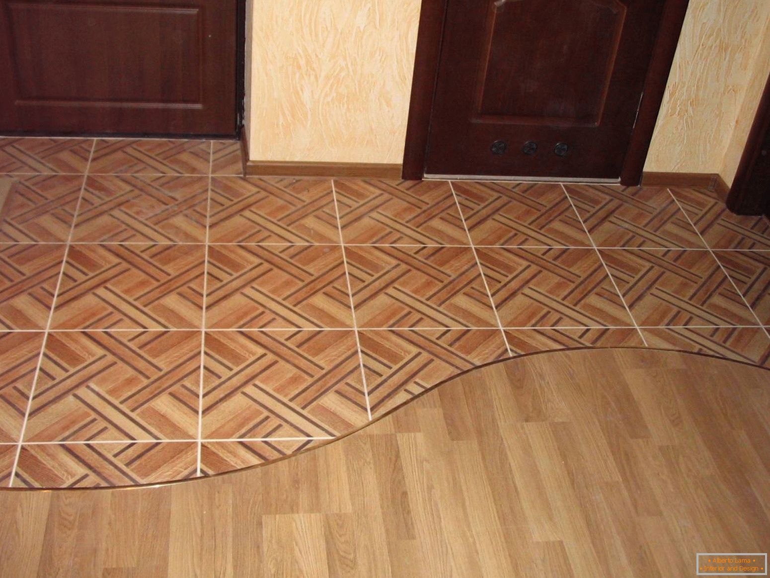 Combination of floor coverings