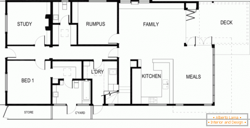 Project plan of the house in Victorian style