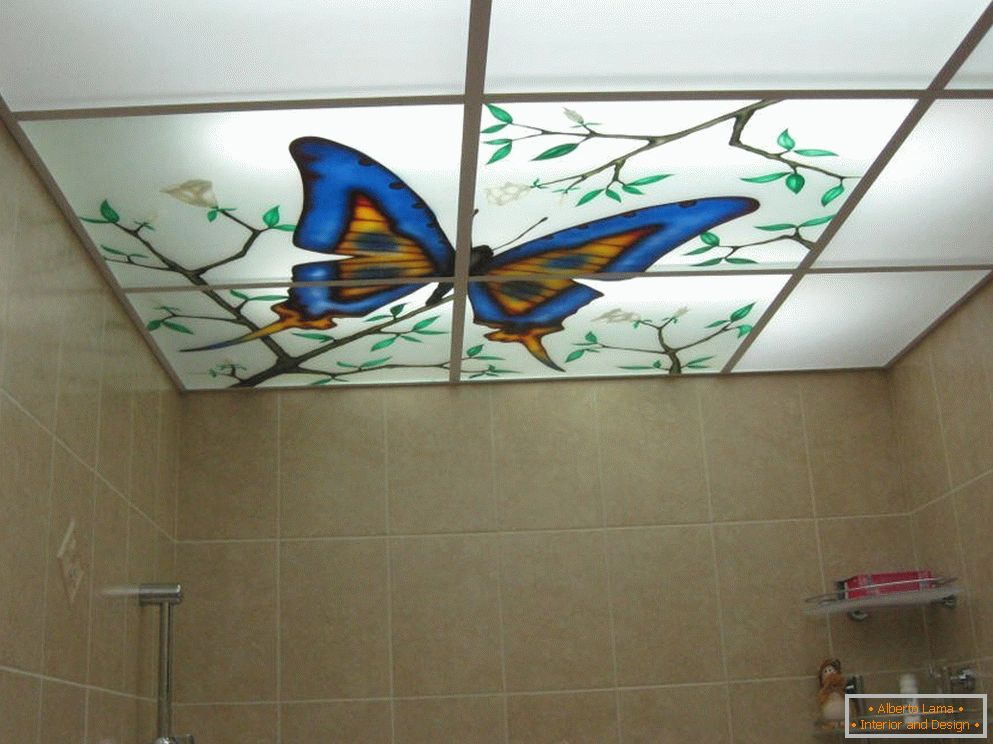 False ceiling in the bathroom