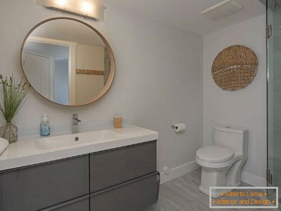 The modern design of the bathroom in gray - photo 2016