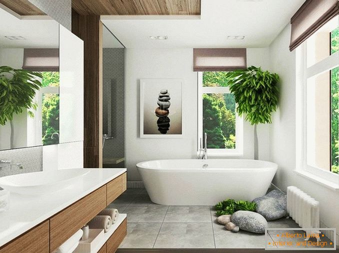 Bathroom interior in a private house, фото 22