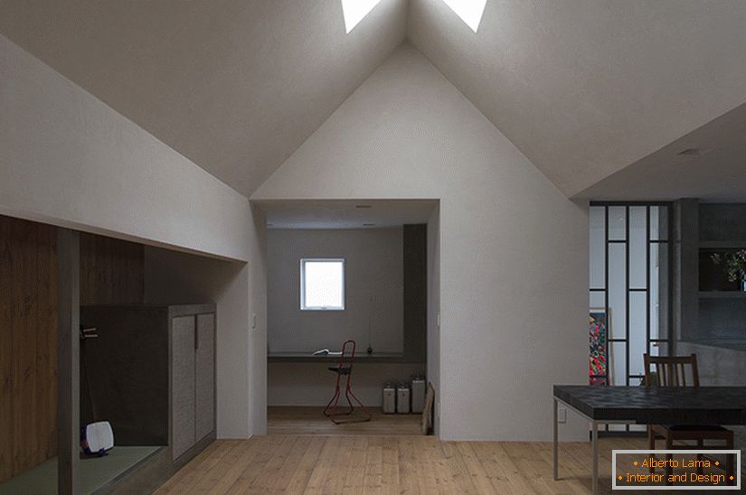 Dining room and living room of a modern small house