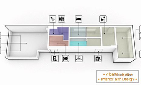 Layout of the apartment after renovation