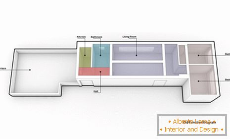 Layout of the apartment before renovation