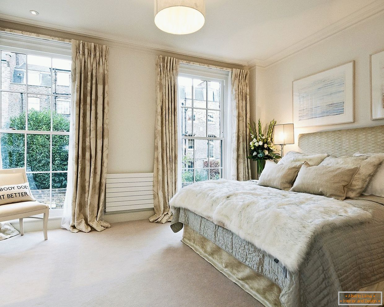 Bedroom design in a private house