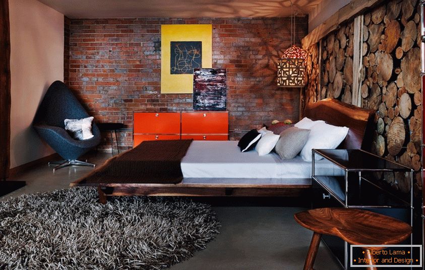 Design bedroom in the loft style, right?