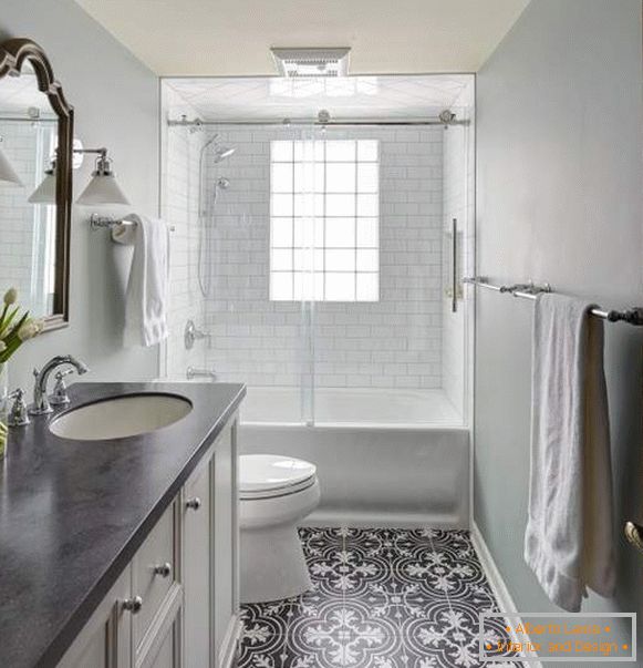 Choose glass doors for a bath instead of curtains and plastic