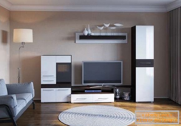 modular wall in the living room in a modern style photo, photo 7