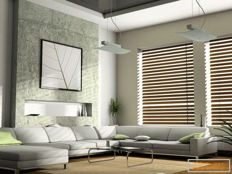 Living room with large sofa