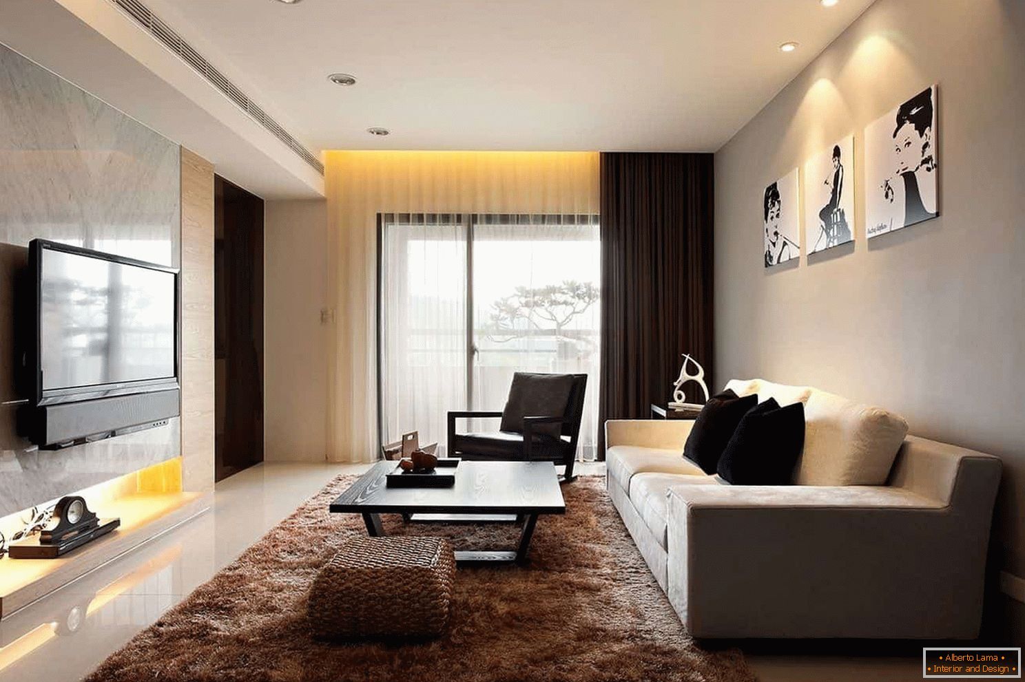 Living room в стиле контемпорари