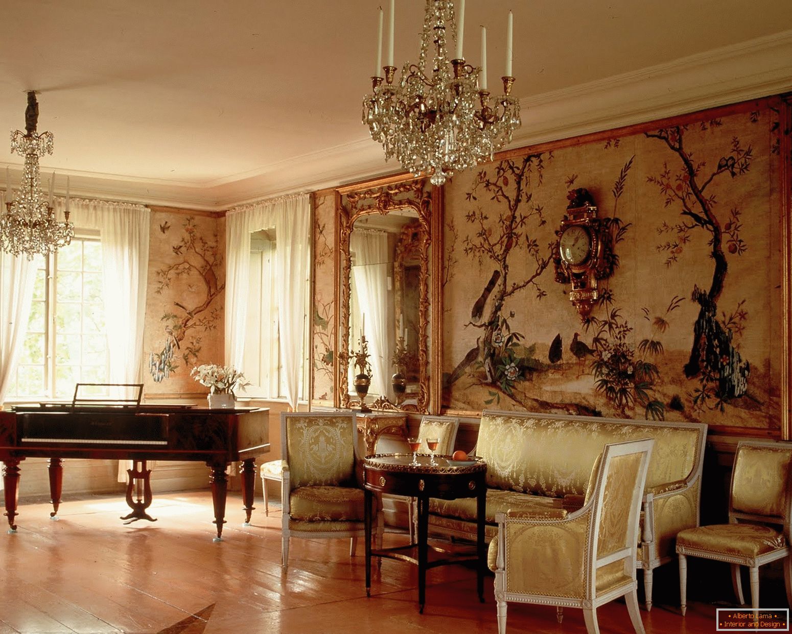 Grand piano in the living room