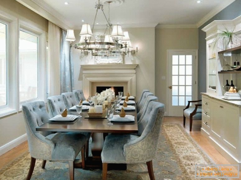 Dining room in the style of modern classic