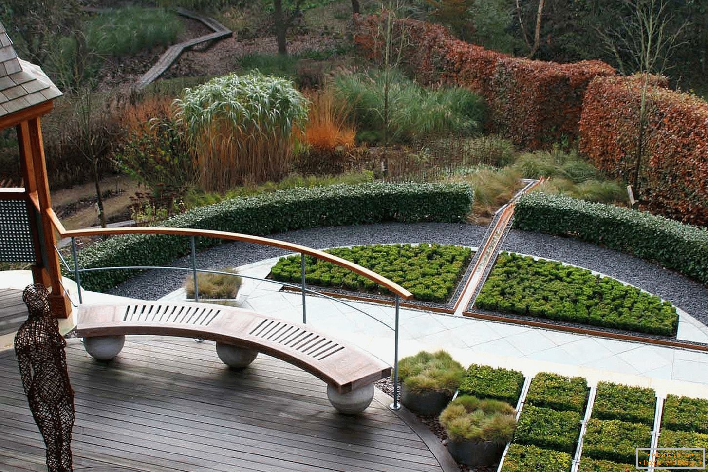 Landscaping in high-tech style