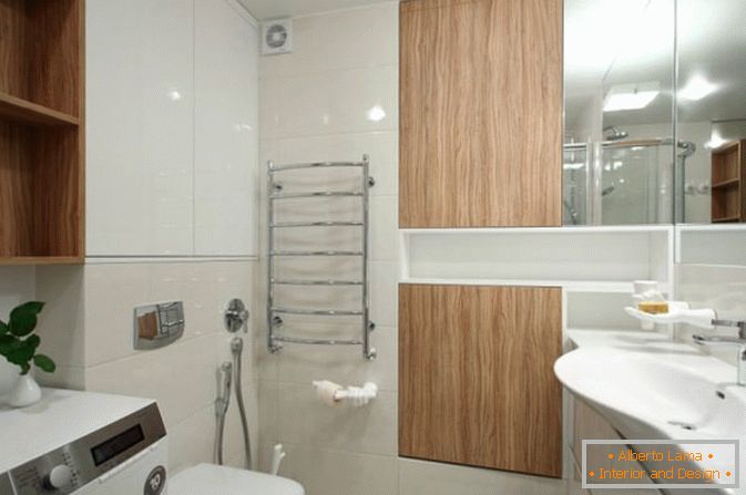 Bathroom stylish one-room apartment